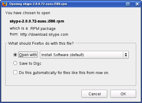 Download Skype in Firefox