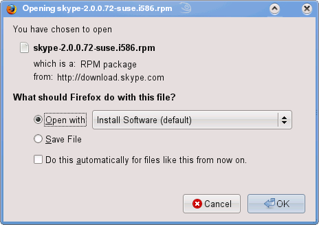 Download Skype in Firefox screen shot