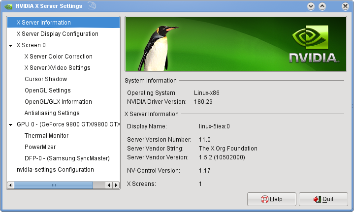 NVIDIA Software screen shot
